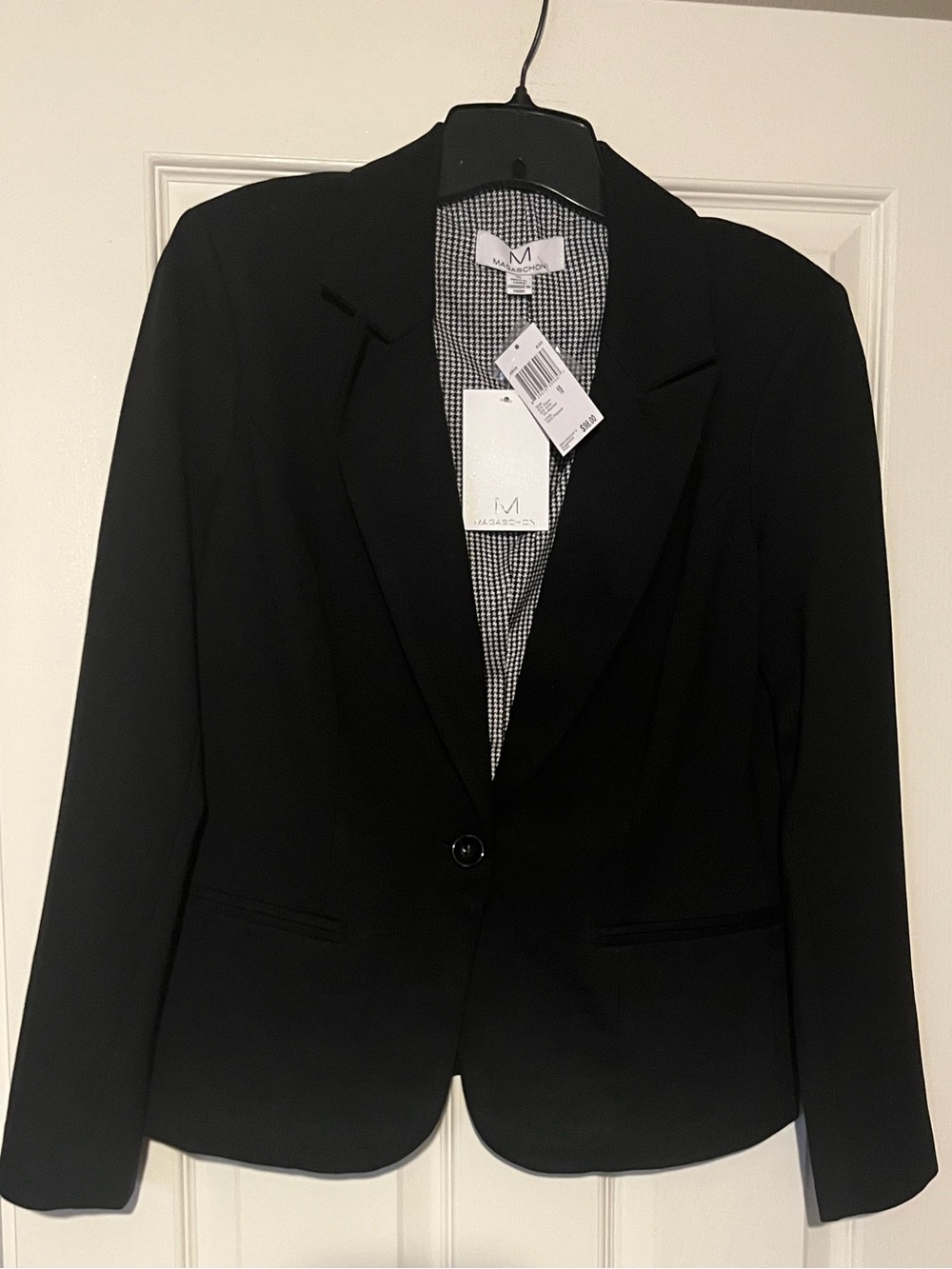 Magaschoni Black Single-Button Women's Blazer